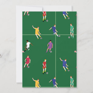 Fußball-Spieler Sportfußball Pitch Feiertagskarte