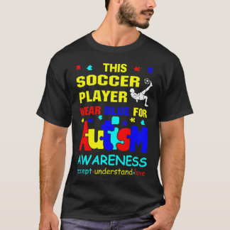 Fußball-Spieler tragen Blauer für Autismus-Bewusst T-Shirt