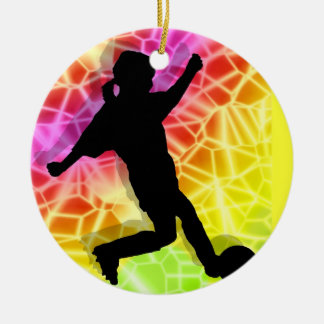 Fußball-Spieler u. Leuchtstoffmosaik Keramikornament