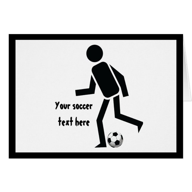 Fußball-Spieler und Ball benutzerdefinierte Karte (Vorderseite (Horizontal))