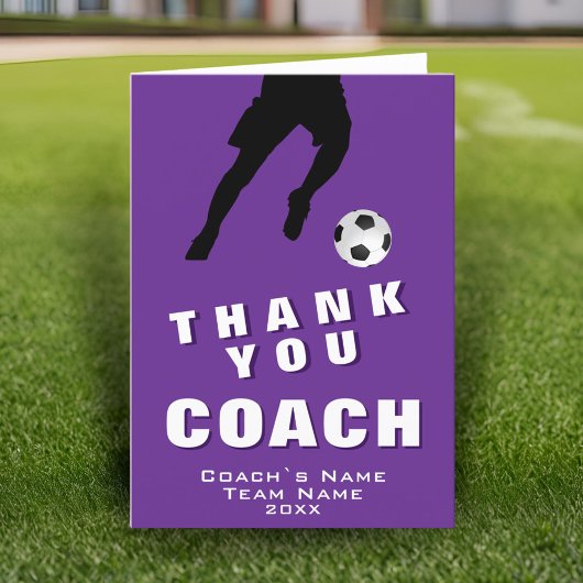 Fußball-Spieler Vielen Dank für Ihre Coach-Karte Dankeskarte