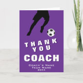 Fußball-Spieler Vielen Dank für Ihre Coach-Karte Dankeskarte (Vorderseite)