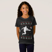 Fußball Spieler Weihnachten Cool Sport Ugly X-Mas T-Shirt (Vorne ganz)