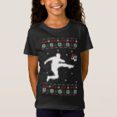 Fußball Spieler Weihnachten Cool Sport Ugly X-Mas T-Shirt (Vorderseite)