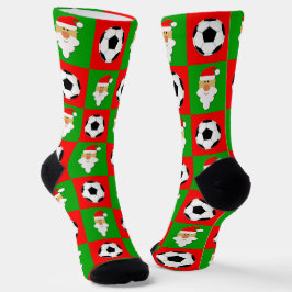 Fußball-Spieler Weihnachten Muster Spaß Urlaub Socken