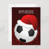 Fußball-Spieler Weihnachtskarten Feiertagspostkarte (Vorne/Hinten)