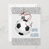 Fußball-Spieler Weihnachtskarten Feiertagspostkarte (Vorne/Hinten)