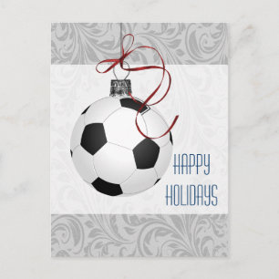 Fußball-Spieler Weihnachtskarten Feiertagspostkarte