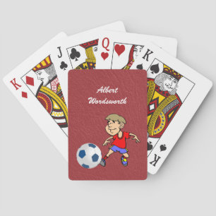 Fußball - Spielerbild und Ball - Personalisieren Spielkarten
