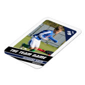 Fußball-Spielerkarte in blau-blau Magnet (Linke Seite)