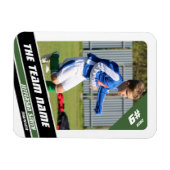 Fußball-Spielerkarte in grellgrün Magnet (Horizontal)