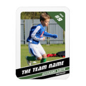 Fußball-Spielerkarte in grellgrün Magnet (Vertikal)