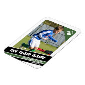 Fußball-Spielerkarte in grellgrün Magnet (Linke Seite)