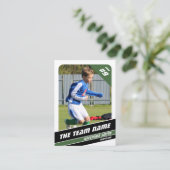 Fußball-Spielerkarte in grellgrün Telefonnummerkarte (Stehend Vorderseite)