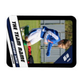 Fußball-Spielerkarte in Vigorot Blue Black Magnet (Horizontal)