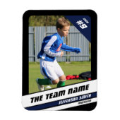Fußball-Spielerkarte in Vigorot Blue Black Magnet (Vertikal)