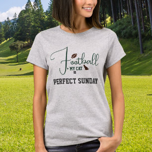 Fußball-Spielfeldfur Katze Mom Skript Grüne Ampel  T-Shirt