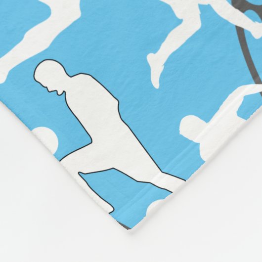 Fußball-Spielmuster.b Fleecedecke (Ecke)