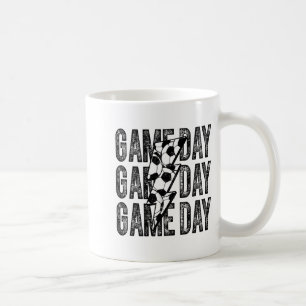 Fußball-Spieltag Blitz Fußball Mama Papa Junge Kaffeetasse