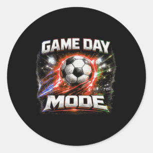 Fußball-Spieltag-Modus Fan-Stadion Bereit Fußll Su Runder Aufkleber