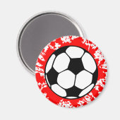 Fußball Splat. Magnet (Vorderseite/Rückseite)