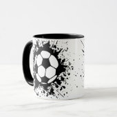 Fußball Splat. Tasse (Vorderseite Links)