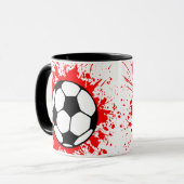 Fußball Splat. Tasse (Vorderseite Links)