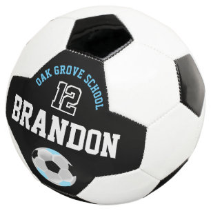 Fußball Sport - Baby Blue, Black and White