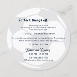 Fußball Sport Bar Mitzvah Details und Informatione Einladung