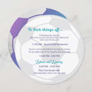 Fußball Sport Bar Mitzvah Details und Informatione Einladung