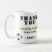 Fußball Sport Foto Danke Trainer  Kaffeetasse (Links)