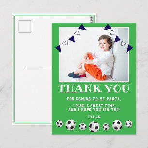 Fußball Sport Foto Geburtstag Danke Postkarte