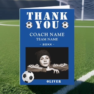 Fußball Sport Foto Trainer  Dankeskarte