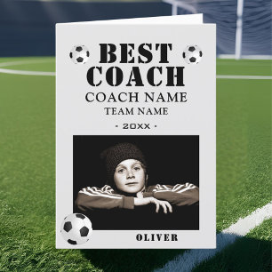 Fußball-Sport-Foto-Trainer  Dankeskarte