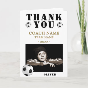 Fußball-Sport-Foto-Trainer Dankeskarte