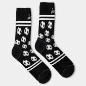 Fußball Sport fügen Sie Ihren Namen oder Text schw Socken (Rechts)