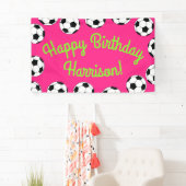 Fußball Sport Geburtstagsparty Pink Banner (Insitu)