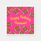 Fußball Sport Geburtstagsparty Pink Serviette (Vorderseite)