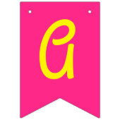 Fußball Sport Geburtstagsparty Pink Wimpelkette (Dritte Fahne)