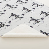 Fußball Sport Grafik Schwarz Grau Sherpadecke (3/4)