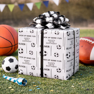 Fußball Sport Kinder Geburtstagsfeier Geschenkpapier