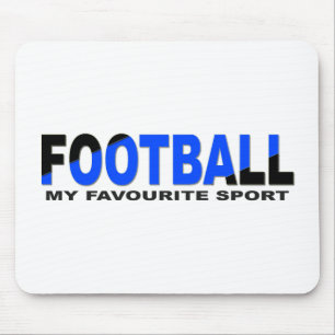 FUSSBALL SPORT Minimal Schwarz Lustig Mousepad