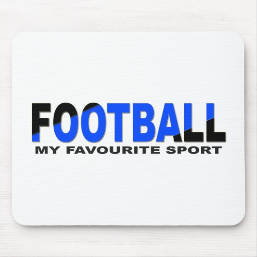 FUSSBALL SPORT Minimal Schwarzer Fsonn Mousepad (Vorne)