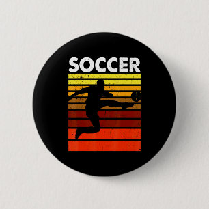 Fußball Sport Retro Vintage Fußballspieler T-Shirt Button