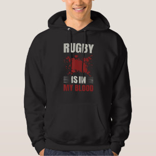 Fußball Sport Rugby ist in meinem Blut Männer und  Hoodie