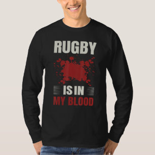 Fußball Sport Rugby ist in meinem Blut Männer und T-Shirt