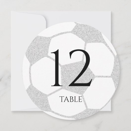 Fußball Sport Silver Tischnummer (Rückseite)