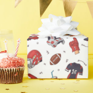 Fußball-Sport-Symbole Muster Athleten Geschenkpapier