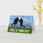 Fußball Sport Thema Vatertag Karte (Gelbe Blume)