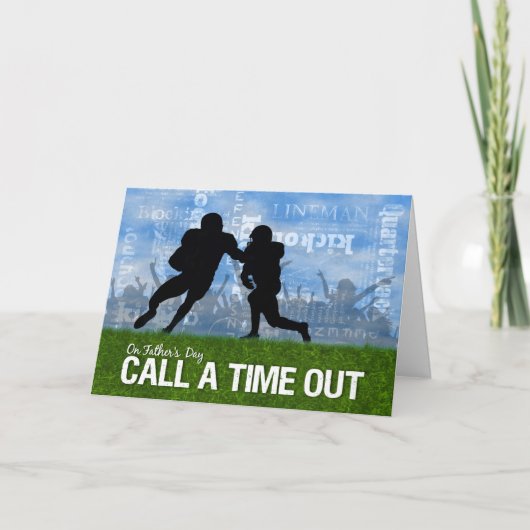 Fußball Sport Thema Vatertag Karte (Vorderseite)